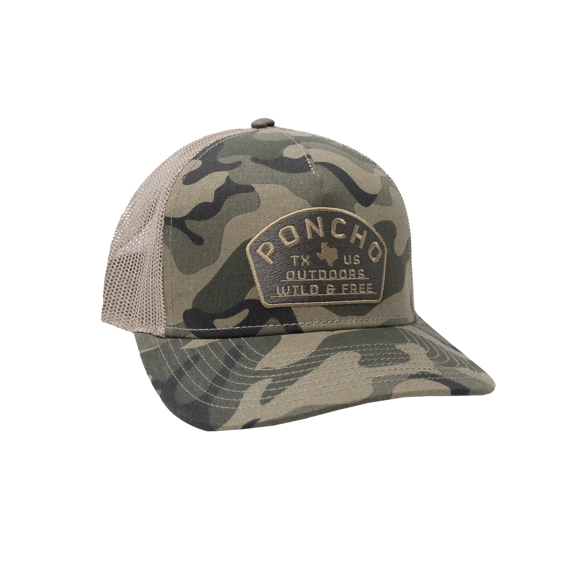Camo Wild and Free Trucker Hat
